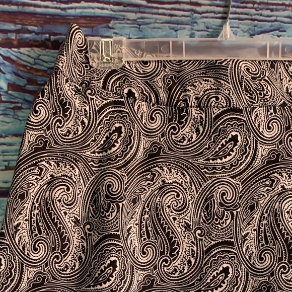 Jones New York Sport Paisley Cotton Skirt - Picture 3 of 5